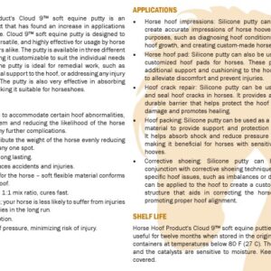 CLOUD 9 PUTTY INSTRUCTION PAGE 1